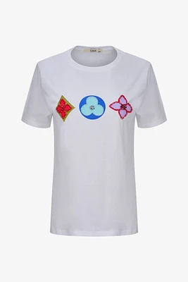 Embroidered Motif T-shirt | Ema&Carla