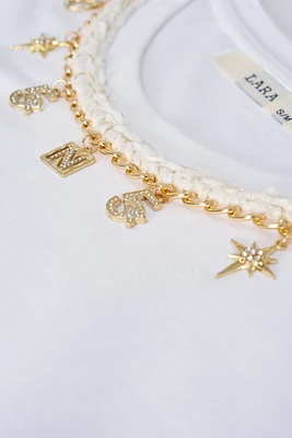 Necklace Detail T-Shirt | Ema&Carla