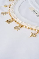 Necklace Detail T-Shirt | Ema&Carla