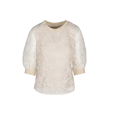 Astrid — Women's Classic Woven Top Sand