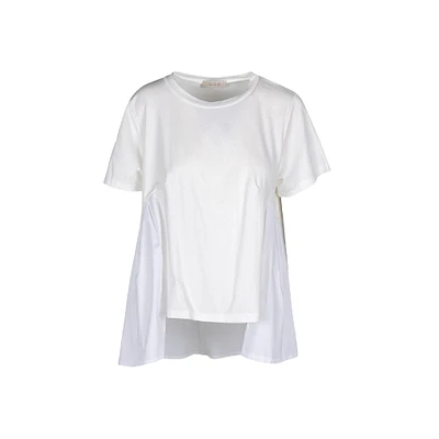Astrid — Haut combiné tissé pour femme avec détails en tricot