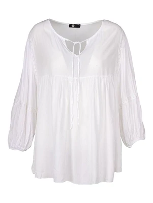 M Made Italy – Haut tissé pour femme Blanc