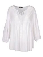 M Made Italy – Haut tissé pour femme Blanc