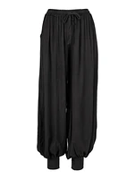 M Made Italy – Pantalon tissé pour femme Noir