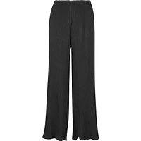 Pleated Detail Wide-Leg Pull-On Pants