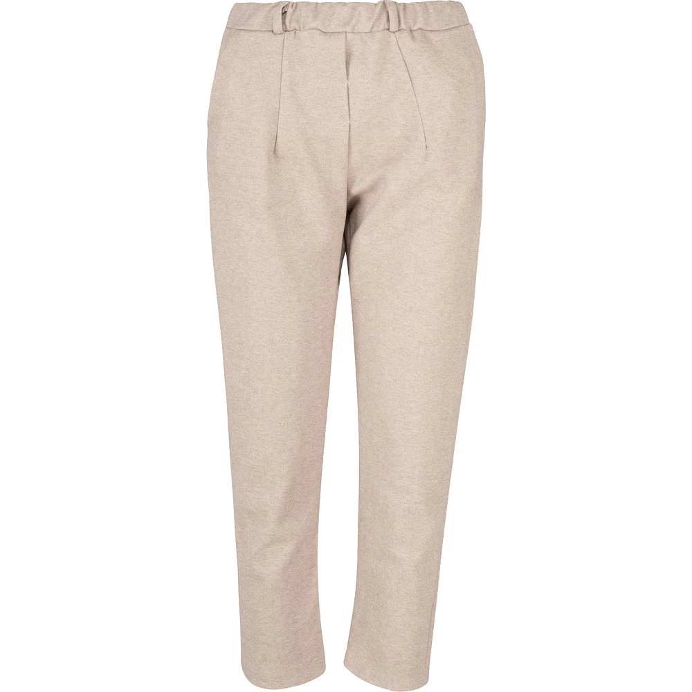 Tapered Leg Knit Pull-On Pants With Slash Pockets