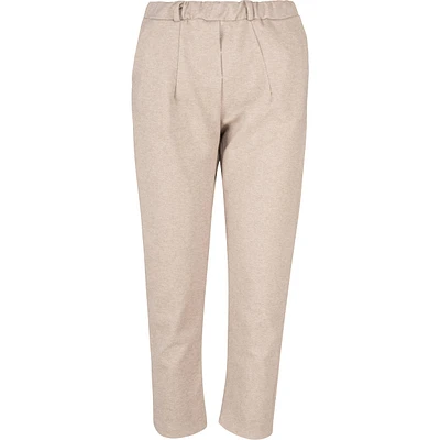 Tapered Leg Knit Pull-On Pants With Slash Pockets