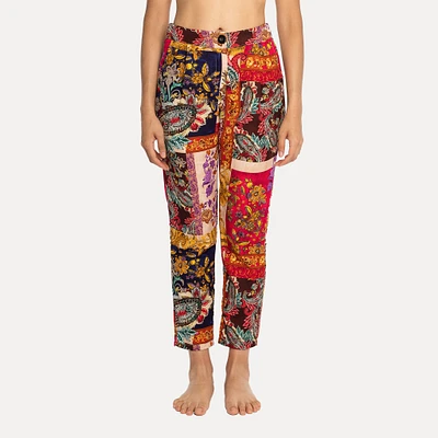 Astrid — Postcard Pant Patchwork Print