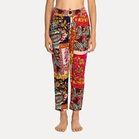 Astrid — Postcard Pant Patchwork Print