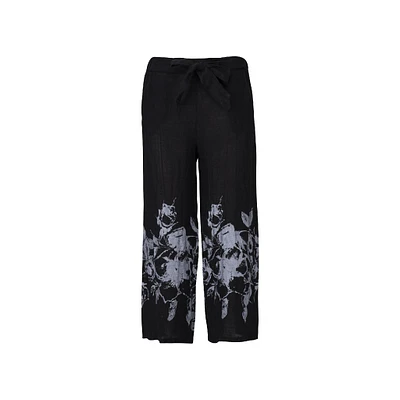 Astrid — Hampton Floral Pants Black