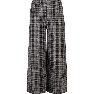 Astrid – Women's Elegant Woven Pant Black Plaid