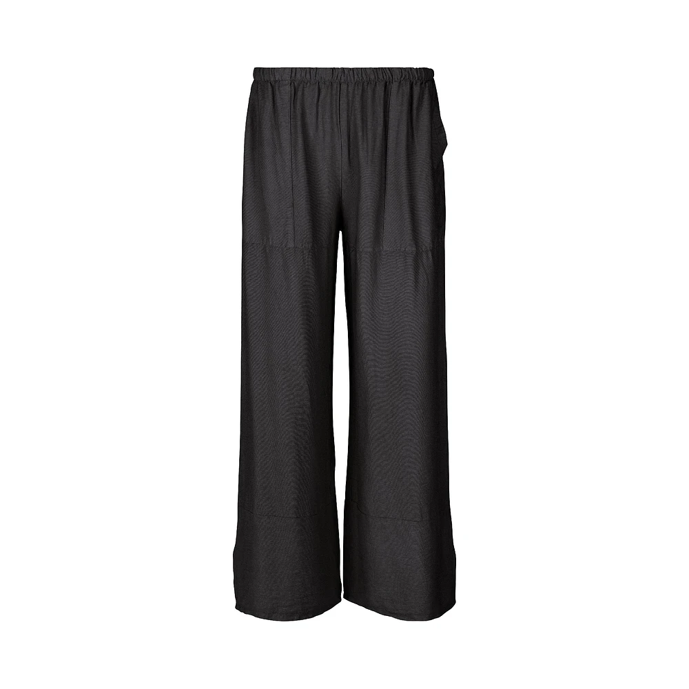 M Made Italy — Women's Woven Pants (Plus Size) Black