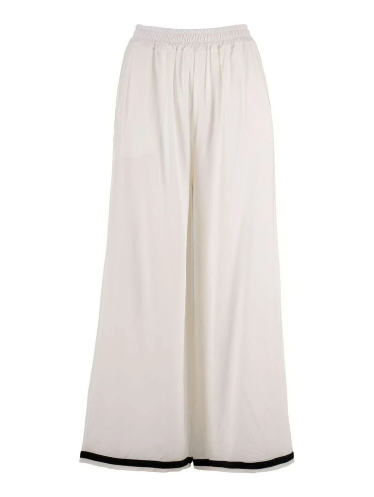 M Made Italy – Pantalon tissé pour femme Blanc