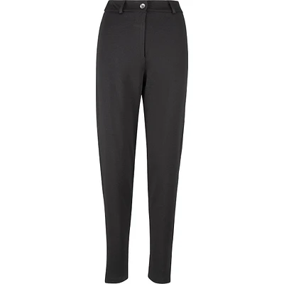 Zipper Closure Knit Pants With Ankle Slits