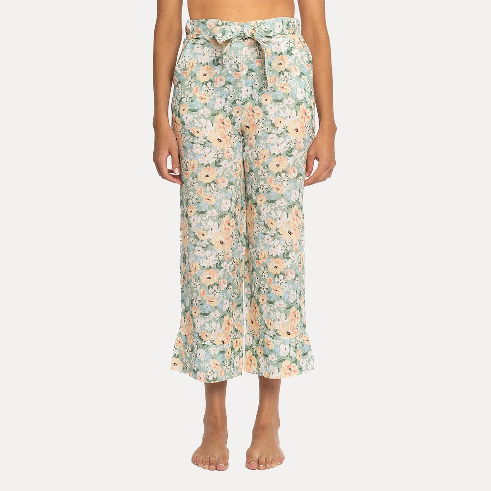 Astrid — Hampton Tie Front Pant Picnic Floral