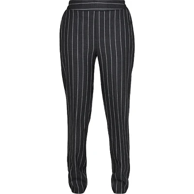 Astrid – Women's Elegant Woven Pant Grey Pin-Stripe