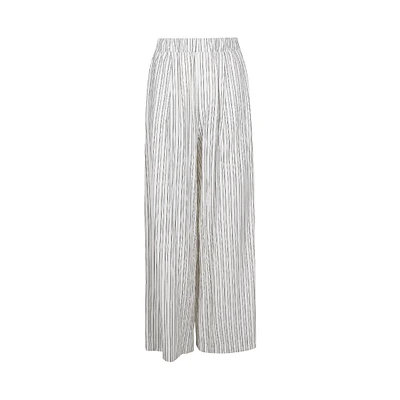 Astrid — Pantalon tissé décontracté pour femme Rayures blanches et noires