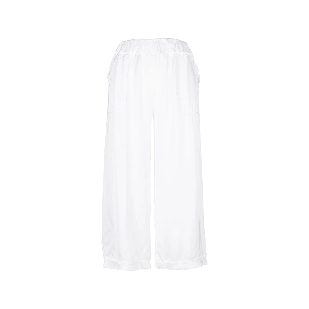 M Made Italy — Pantalon court tissé pour femme