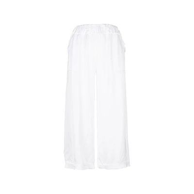 M Made Italy — Pantalon court tissé pour femme