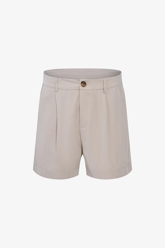 Pleated Viscose Shorts | Ema&Carla