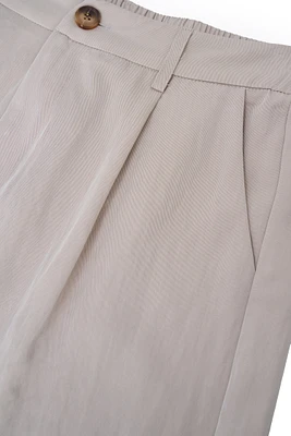 Pleated Viscose Shorts | Ema&Carla