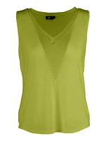 M Made Italy – Ladies Woven Sleeveless Top
