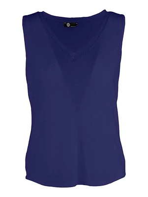 M Made Italy – Haut sans manches tissé pour femme