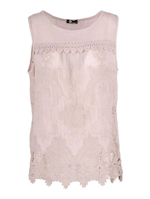 M Made Italy – Haut tissé pour femme Rose