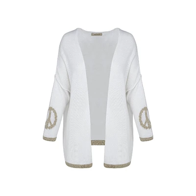 Astrid — Peace Keeper Cardigan White