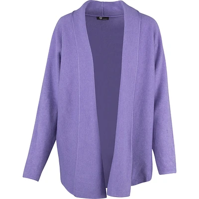 Shawl Collar Long Sleeve Double-Knit Cardigan