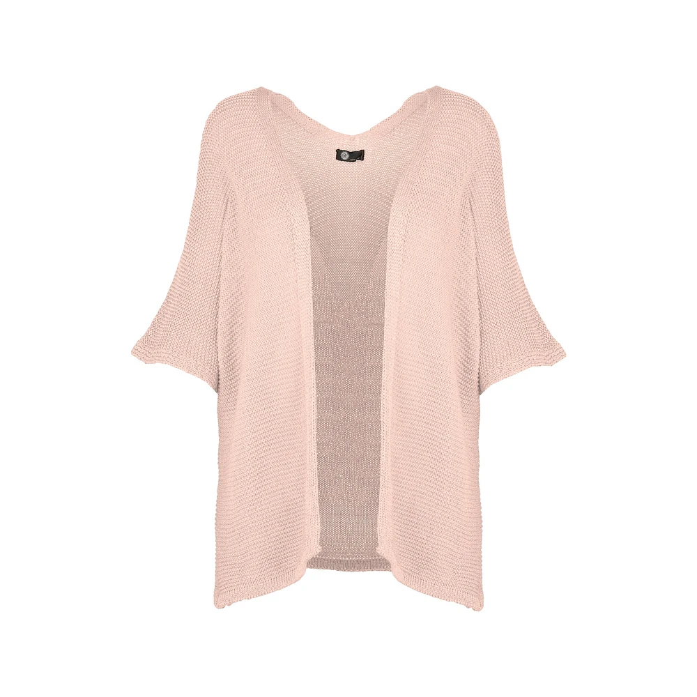 M Made Italy — Cardigan tricoté à manches trois-quarts pour femme