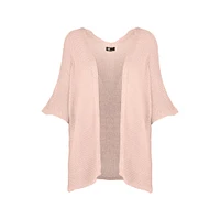 M Made Italy — Cardigan tricoté à manches trois-quarts pour femme