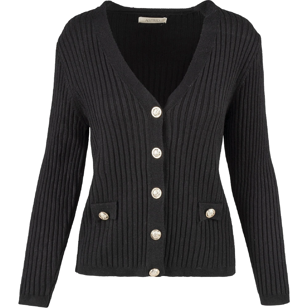 Astrid – Ladies Open-Front Knit Cardigan