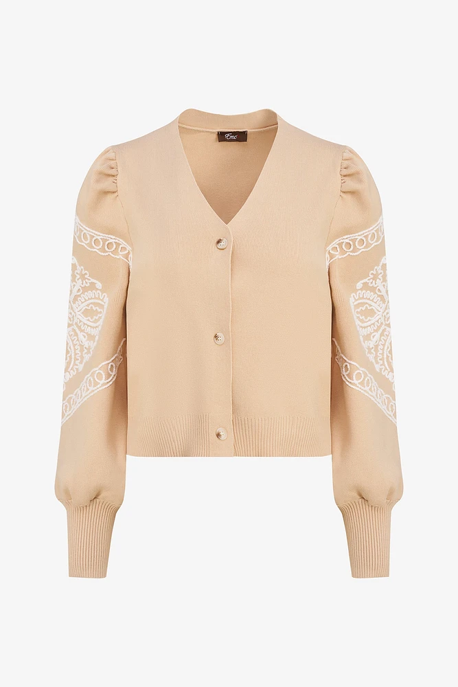 Embroidered Knit Cardigan | Ema&Carla