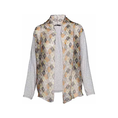 M Made italy — Women's Woven Long Sleeve Cardigan