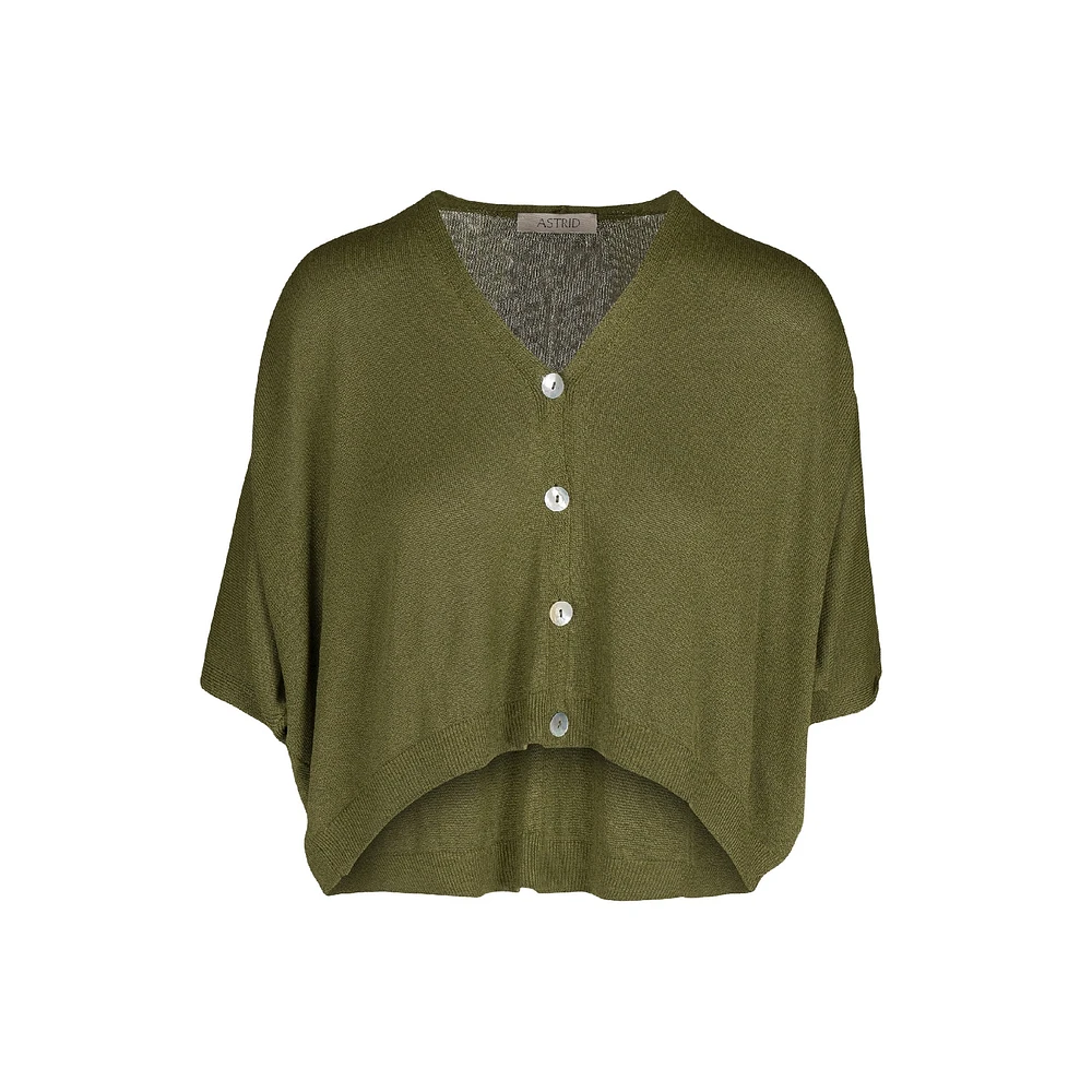 Astrid — Cardigan ouvert en maille pour femme