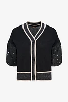 Cardigan à bordure contrastante | Ema&Carla