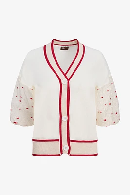 Cardigan à bordure contrastante | Ema&Carla