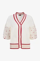 Cardigan à bordure contrastante | Ema&Carla