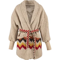 Astrid – Women's Knit Cardigan Beige Combo