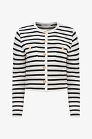 Striped Button Cardigan | Ema&Carla