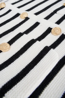 Striped Button Cardigan | Ema&Carla