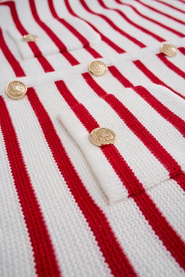 Striped Button Cardigan | Ema&Carla