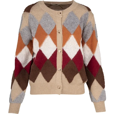 Astrid – Women's Knit Cardigan Oatmeal Multi