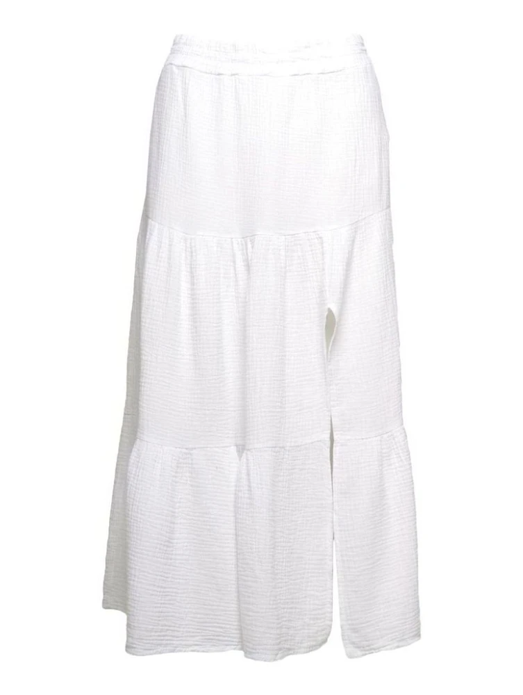 M Made Italy – Jupe tissée pour femme Blanc