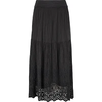 Embroidered Front Pull-On Woven Skirt