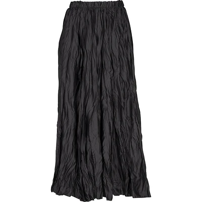 Crinkled Effect Ankle-Length Woven Skirt