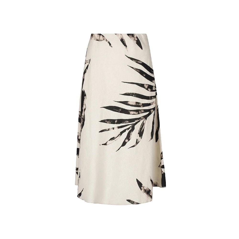 Astrid — Jupe tissée élégante pour femme Imprimé palmier