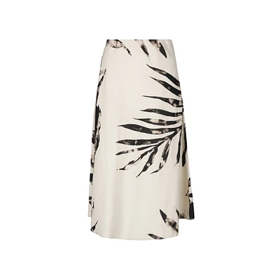 Astrid — Jupe tissée élégante pour femme Imprimé palmier