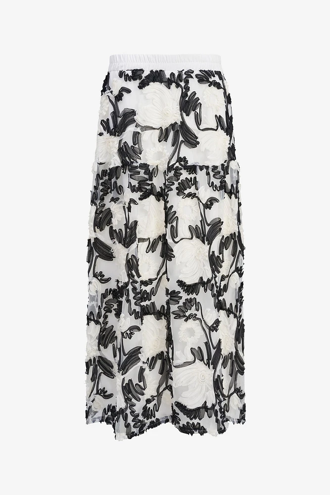 Floral Mesh Skirt | Ema&Carla